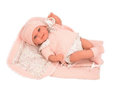 Bambola con Peso Elegance Babyto Rosa 35 cm con Coperta