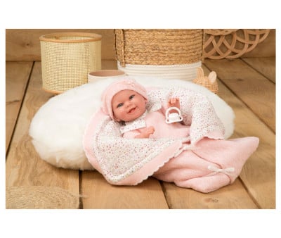 Muñeca Elegance 35 cm Baby to Rosa con Manta