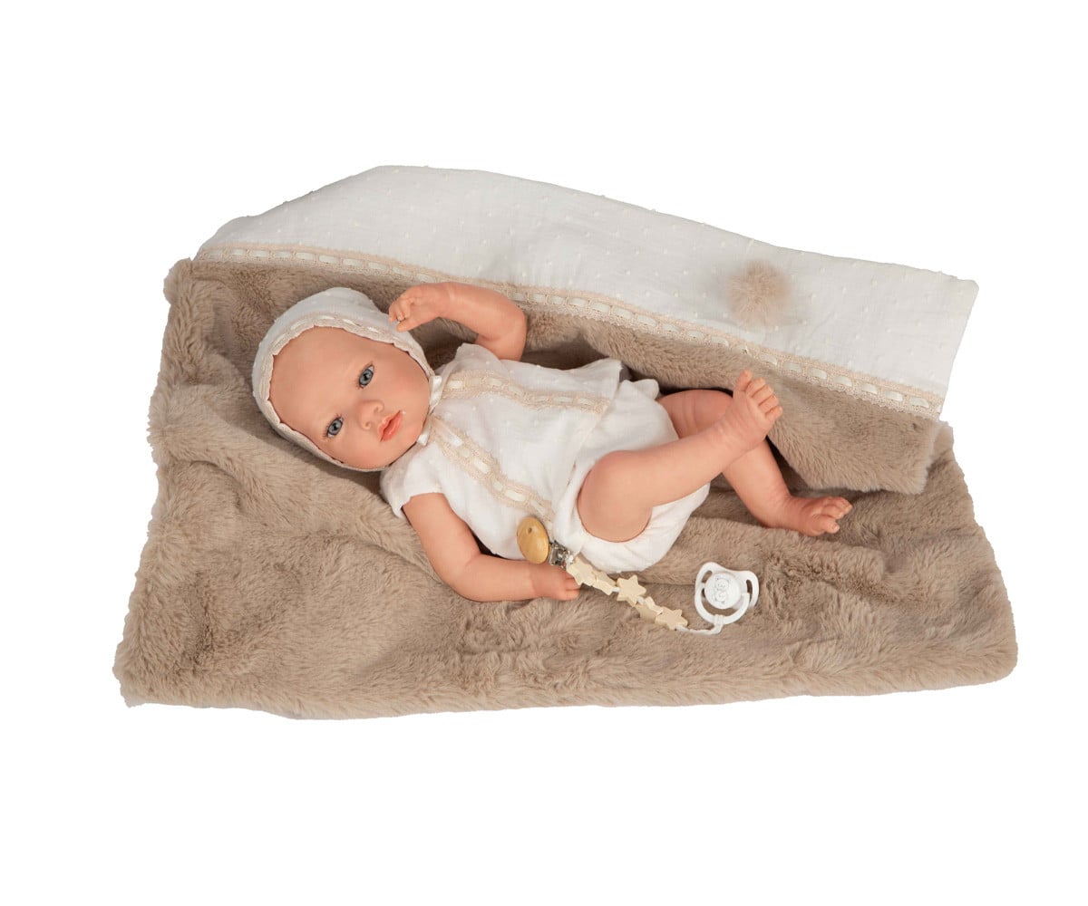 Bambola Vinile Reborn Jade 38 cm con Coperta