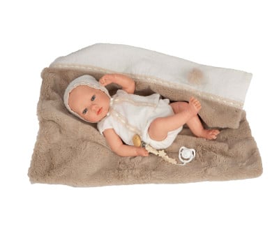 Bambola Vinile Reborn Jade 38 cm con Coperta