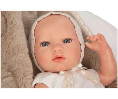 Bambola Vinile Reborn Jade 38 cm con Coperta