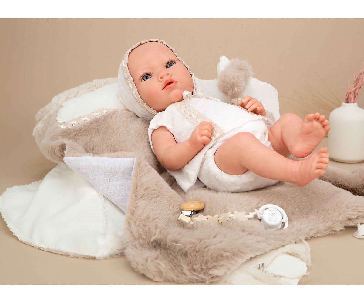 Bambola Vinile Reborn Jade 38 cm con Coperta