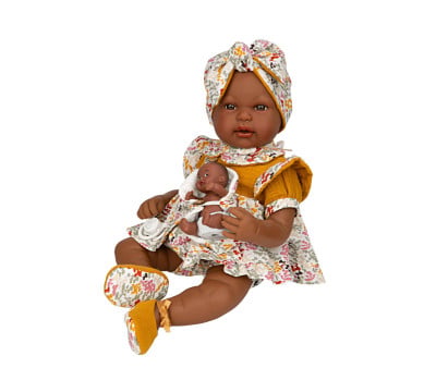 Muñeca Elegance Mies Mulato 45cm y Aran Mostaza