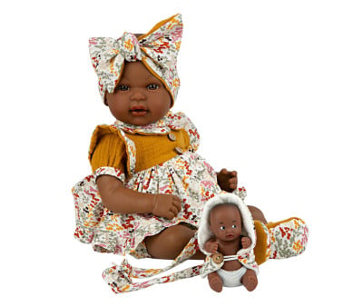 Muñeca Elegance Mies Mulato 45cm y Aran Mostaza