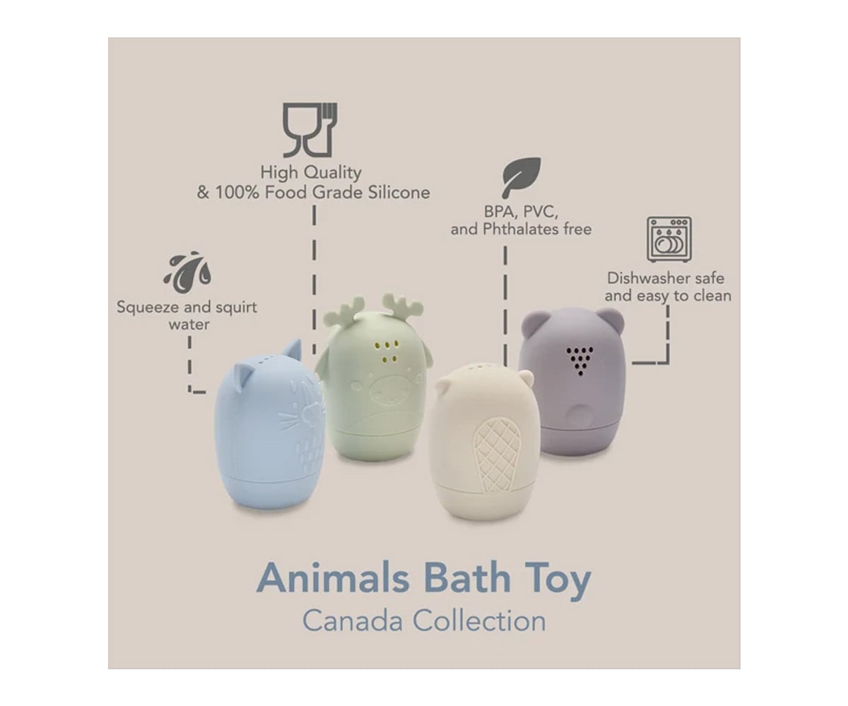 Juguetes de Baño Silicona Animal Canada Collection
