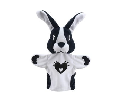 La Mia Prima Marionetta Black and White Rabbit