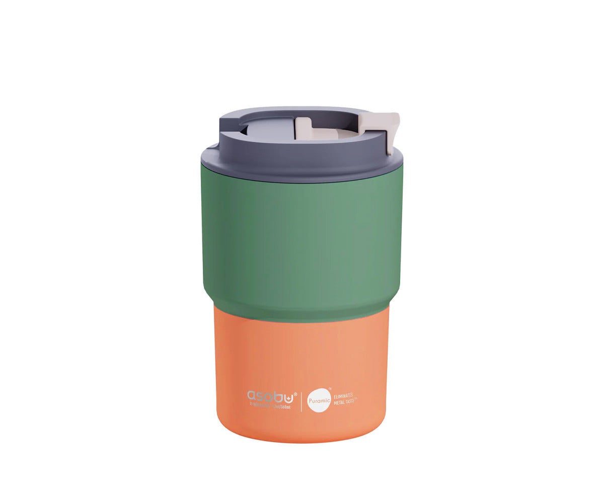 Copo térmico Coffe Express Verde Pastel 360ml