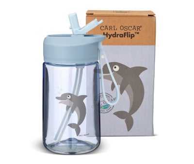Botella de Plástico Hydraflip 0.4L Blue Dolphin