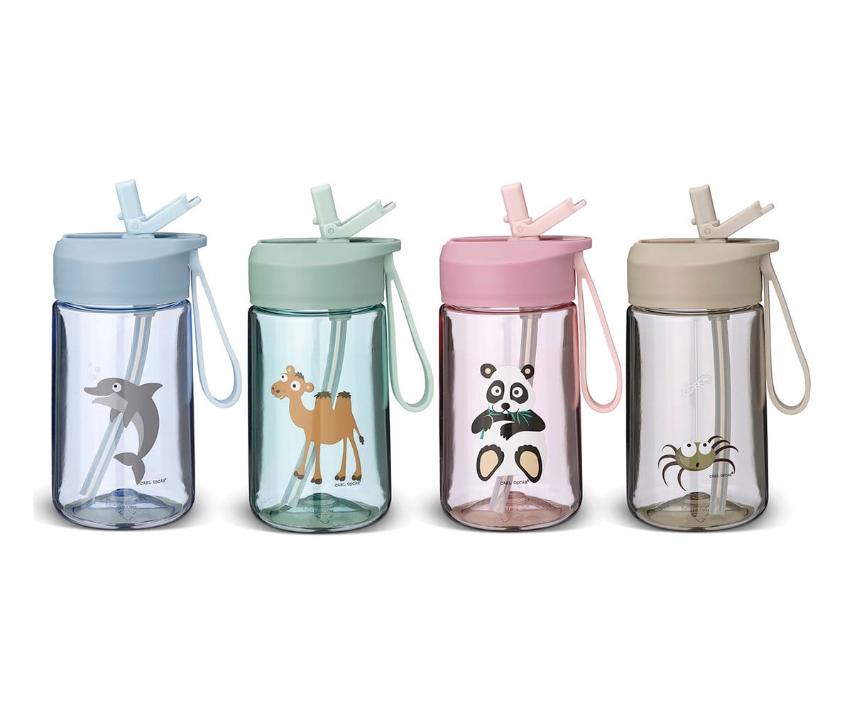Botella de Plástico Hydraflip 0.4L Panda Pink