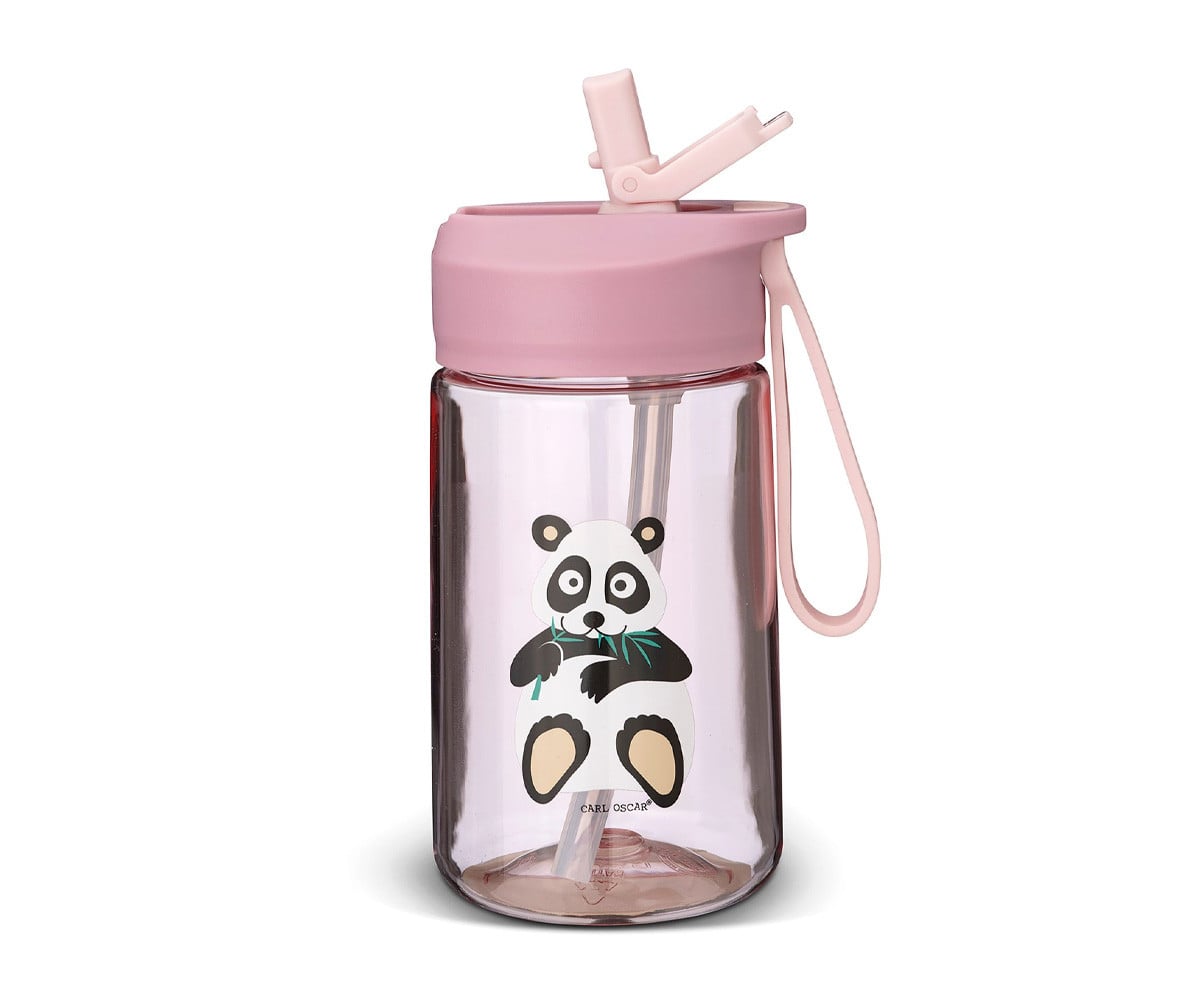 Botella de Plástico Hydraflip 0.4L Panda Pink