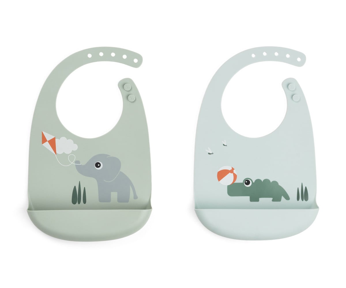 2 Baberos Silicona Plaground