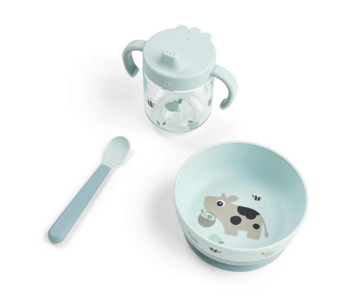 Conjunto de talheres Foodie Tiny Farm Blue