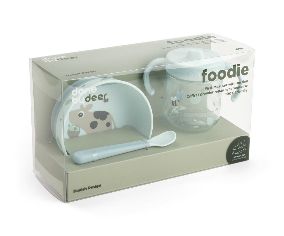 Conjunto de talheres Foodie Tiny Farm Blue
