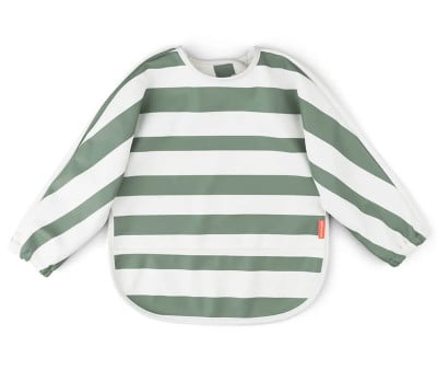 Bavaglio con Maniche Righe Verdi 6-18m Personalizzabile