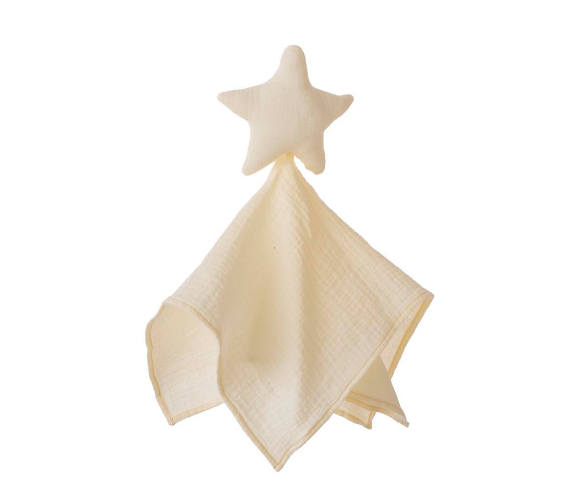 Doudou, algodão personalizável, chiffon, bege, 36 cm