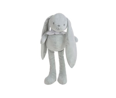 Coniglietto di Peluche Grigio Personalizzabile 30cm 