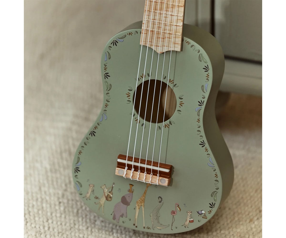Guitarra de Madera Verde FSC Safari Friends