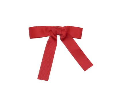 Elastico Capelli con Fiocco Fine Rosso