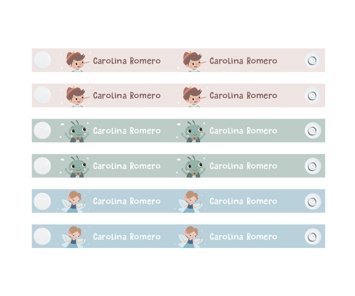 6 Appendi Biancheria Riutilizzabili The Wooden Boy Personalizzati