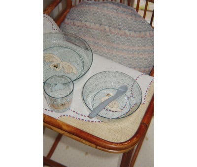 Set Stoviglie per Bambini Sparkly Swan Blue