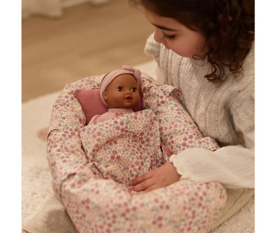 Capazo con Ropa de Cama Para Muñeca