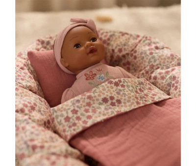 Capazo con Ropa de Cama Para Muñeca