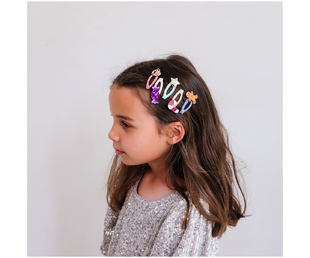 5 Mini Barrettes Clic Clac Cosy Christmas