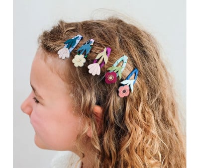 5 mini clips de cabelo Autumn Bouquet Clic Clacs