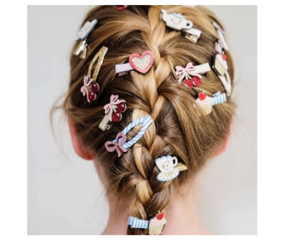 8 mini grampos de cabelo Fancy Cherries