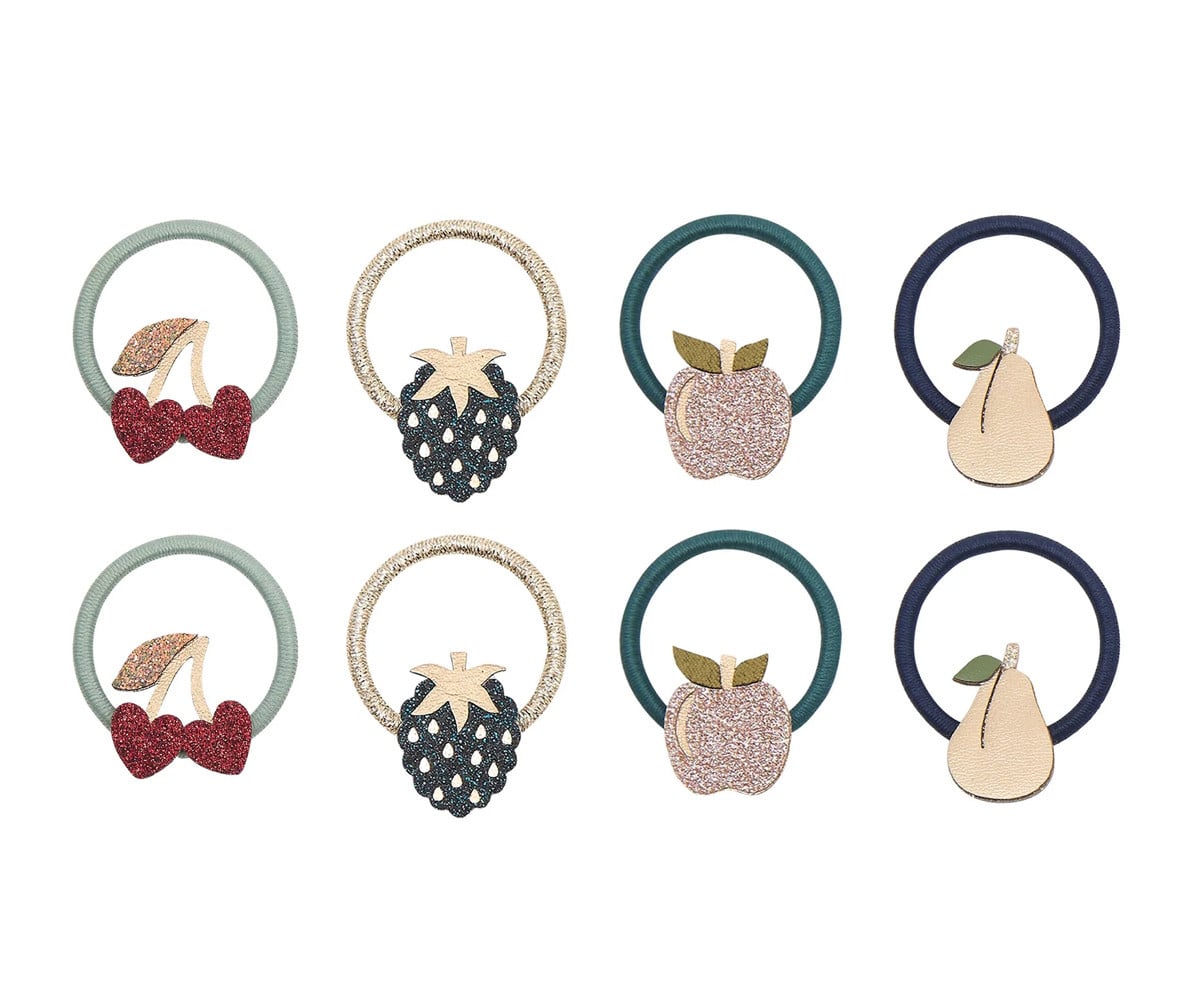 8 mini elásticos de cabelo Winter Fruits