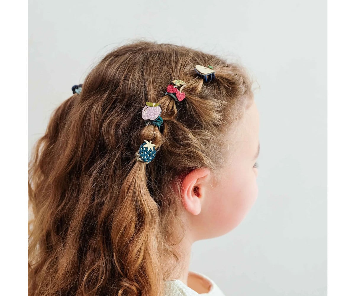 8 mini elásticos de cabelo Winter Fruits