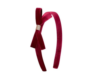 Diadema de veludo Alice Burgundy Violet Bow