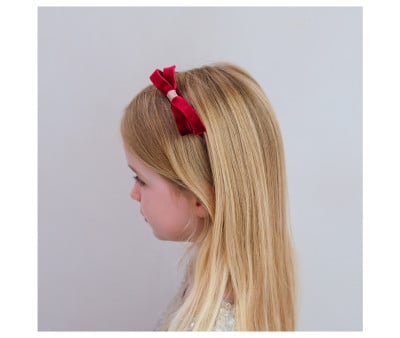 Diadema de veludo Alice Burgundy Violet Bow