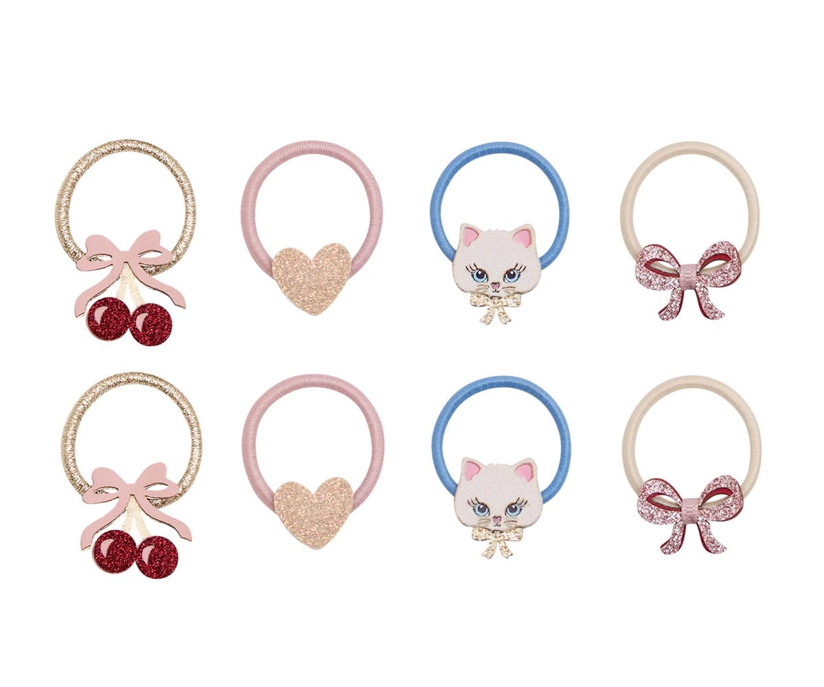 8 elásticos de cabelo Mini Kittybow