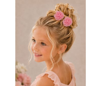 Pack 2 pinzas Roseta Gasa Rosa