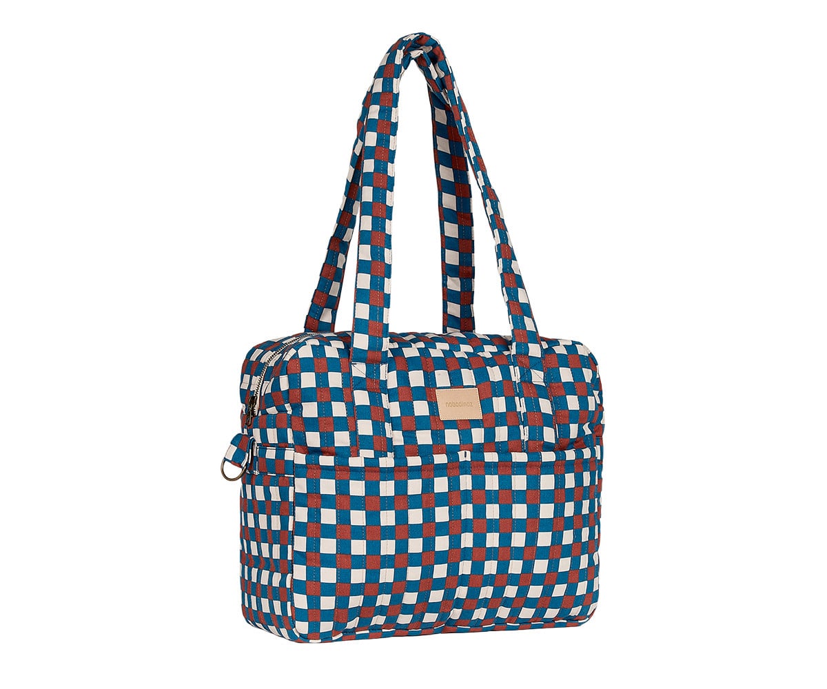 Bolso Cambiador Impermeable Hyde Park Blue Red Mosaic