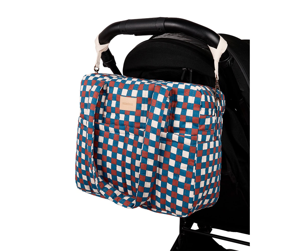 Bolso Cambiador Impermeable Hyde Park Blue Red Mosaic