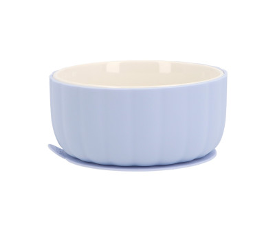 Bowl cerâmica com base de silicone antiderrapante Powder Blue 