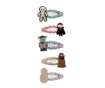 5 Mini Clips Monster Black