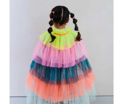 Capa de fato Rainbow Party Bright Multi Tule