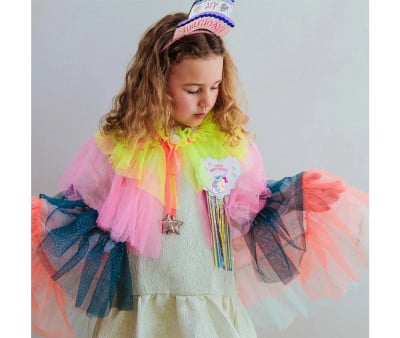 Capa de fato Rainbow Party Bright Multi Tule