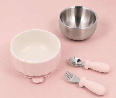 Pack Vajilla Aprendizaje Nude Rose