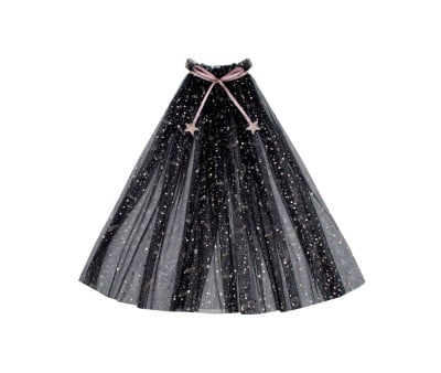 Capa Disfraz Bruja Ethel Tulle Black
