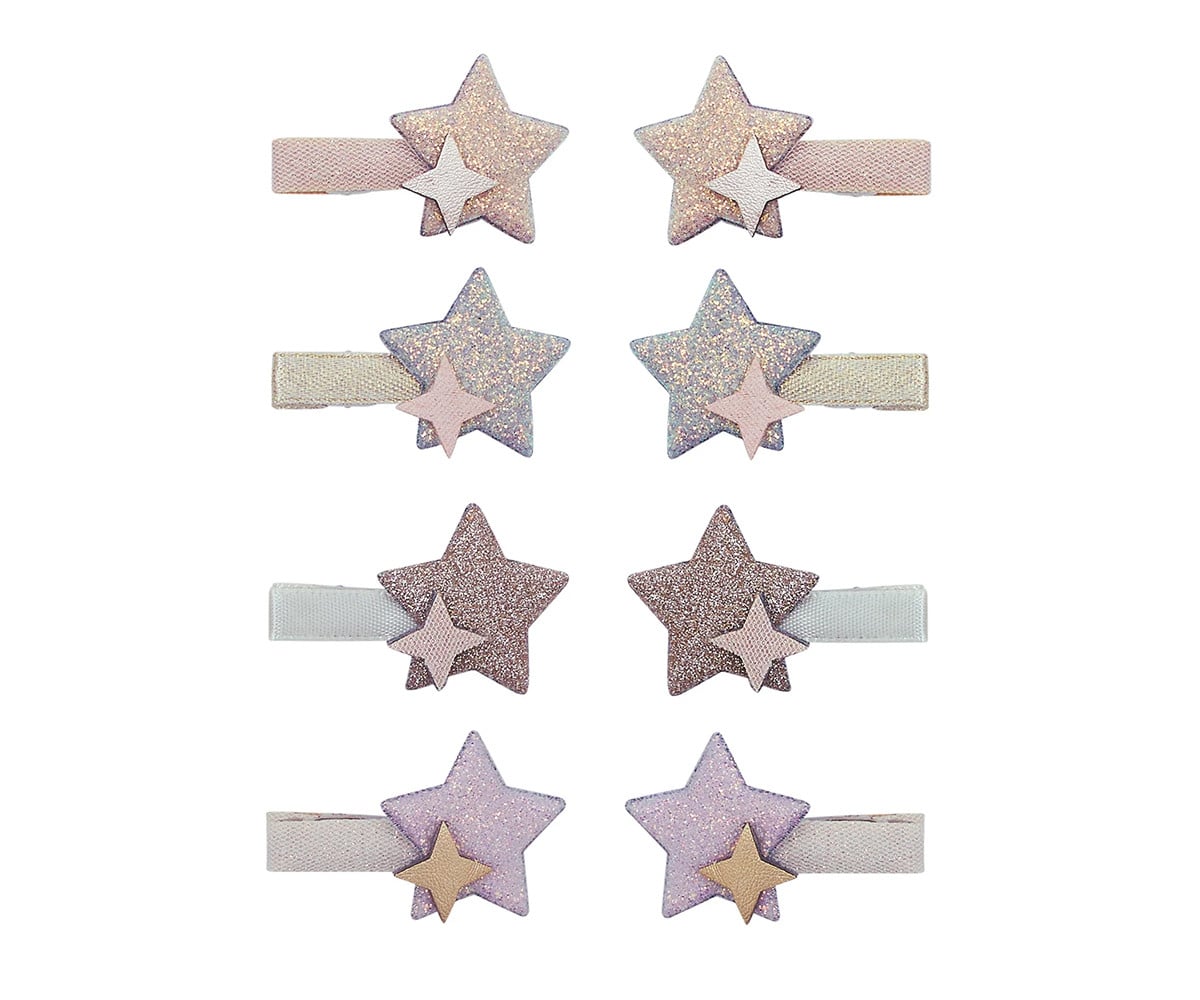 8 clips de cabelo Mini Starlight