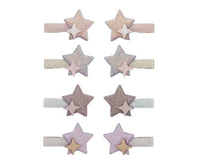 8 Mini Pinzas de Pelo Starlight