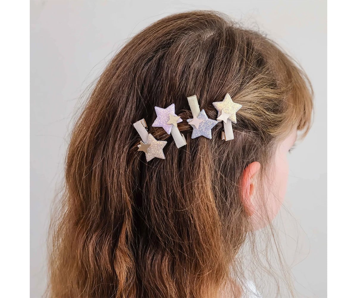 8 clips de cabelo Mini Starlight