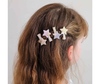 8 clips de cabelo Mini Starlight