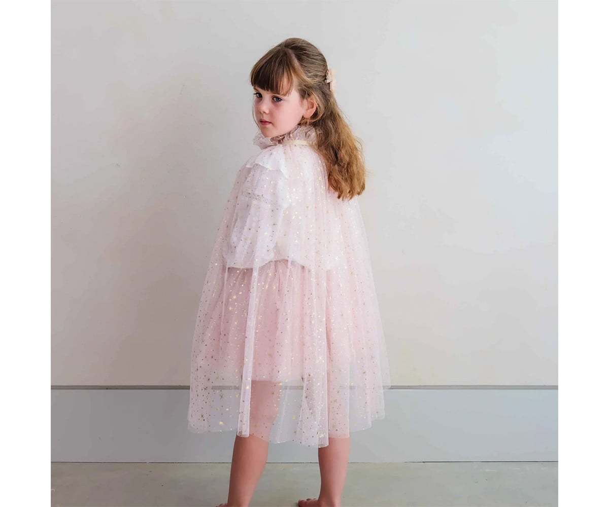 Capa de fato rosa Princess Starry Tule