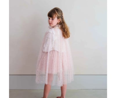 Capa de fato rosa Princess Starry Tule