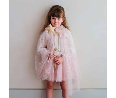 Capa de fato rosa Princess Starry Tule